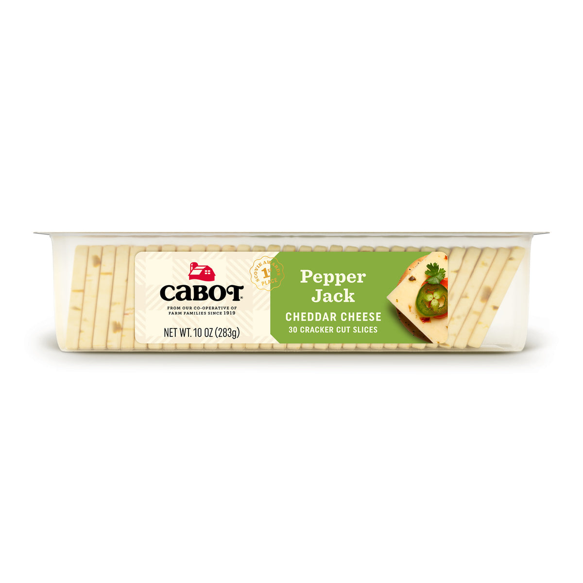 Cabot Pepper Jack Cheese Cracker Cut Slices, 10oz AgriMark, Inc